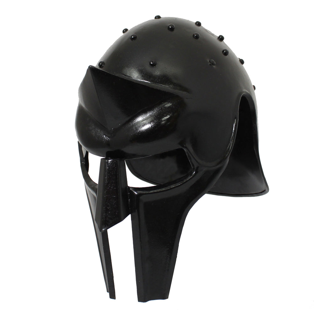 Urban Designs Antique Replica Full-Size Metal Gladiator Armor Arena Helmet - Black