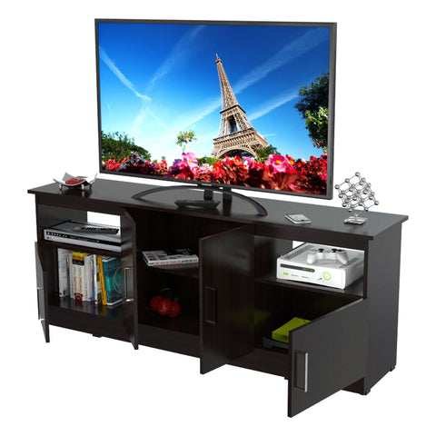 Inval Contemporary 60 inches Flat-Screen TV Stand - Espresso Wengue