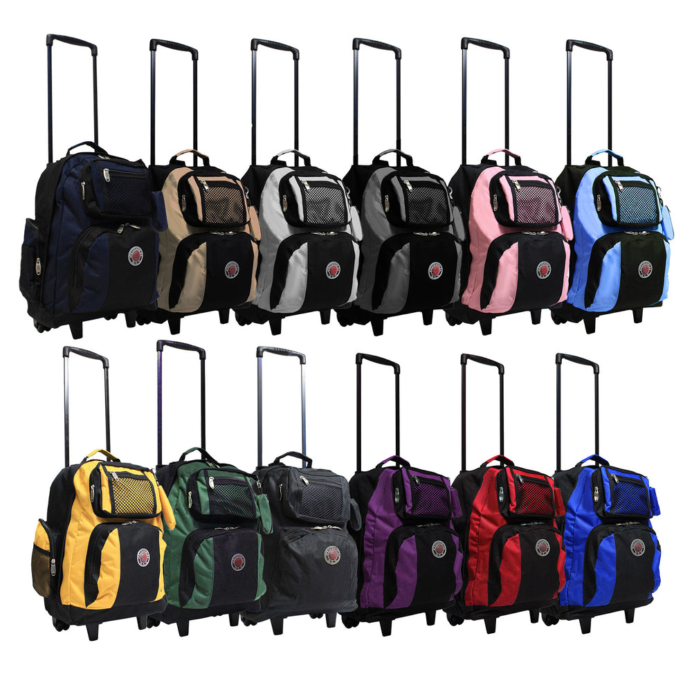 Transworld Deluxe 22-Inch Carry-On Rolling Backpack