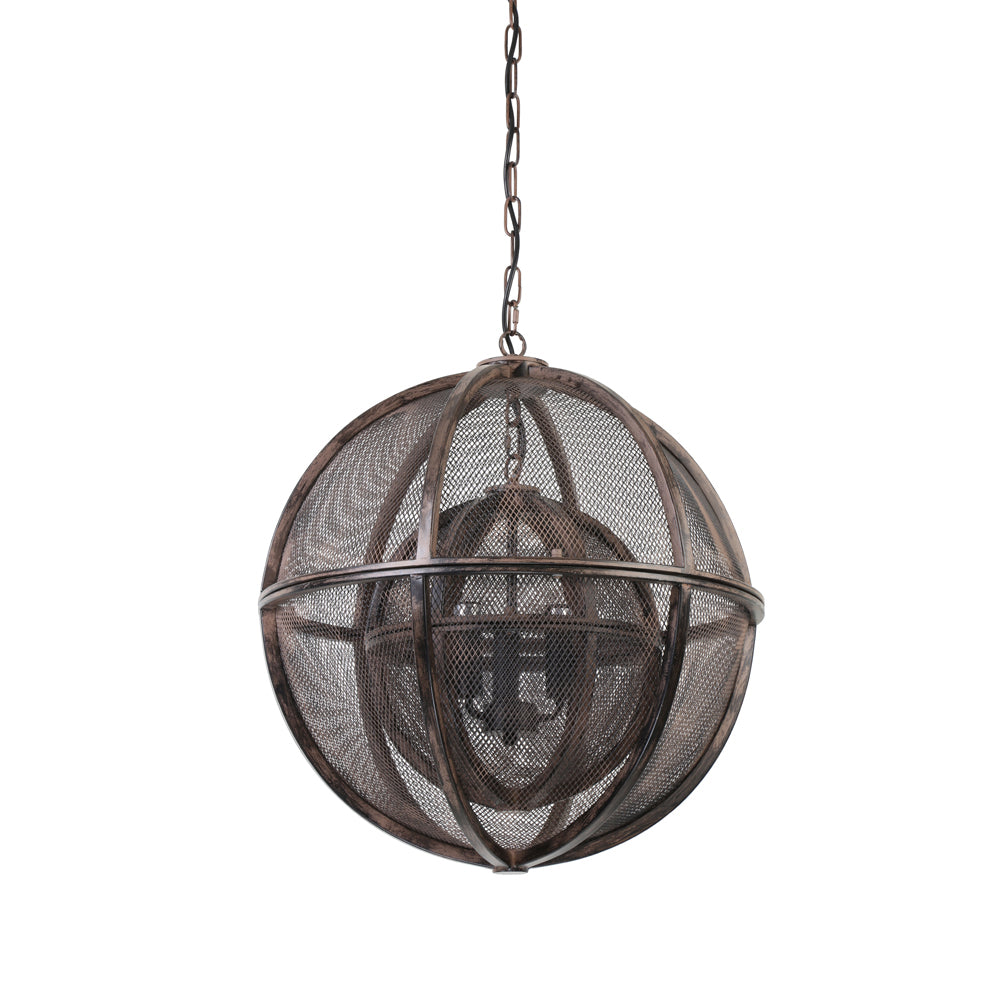 LightMakers 3024849 QUERIDA Hanging Lamp Sphere Double Rust