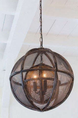 LightMakers 3024849 QUERIDA Hanging Lamp Sphere Double Rust