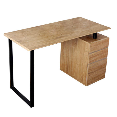 Modern Design Side Cabinet Compact Wooden Computer Desk - Pine