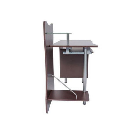 Deluxe Stylish Ergonomic Computer Desk with Two Drawer - Chocolate