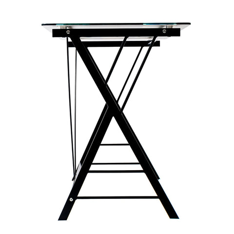 Stylish Tempered Glass Top Cell Phone Computer Desk