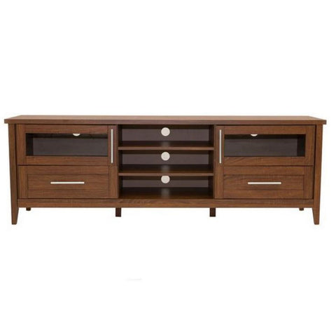 Urban Designs Modern TV Stand with Storage For TV Up To 75 - Oak