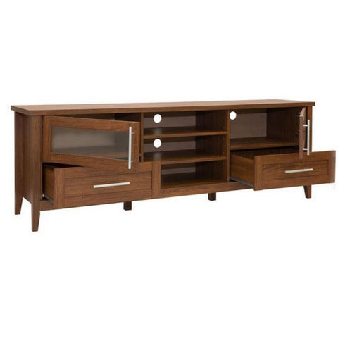 Urban Designs Modern TV Stand with Storage For TV Up To 75 - Oak
