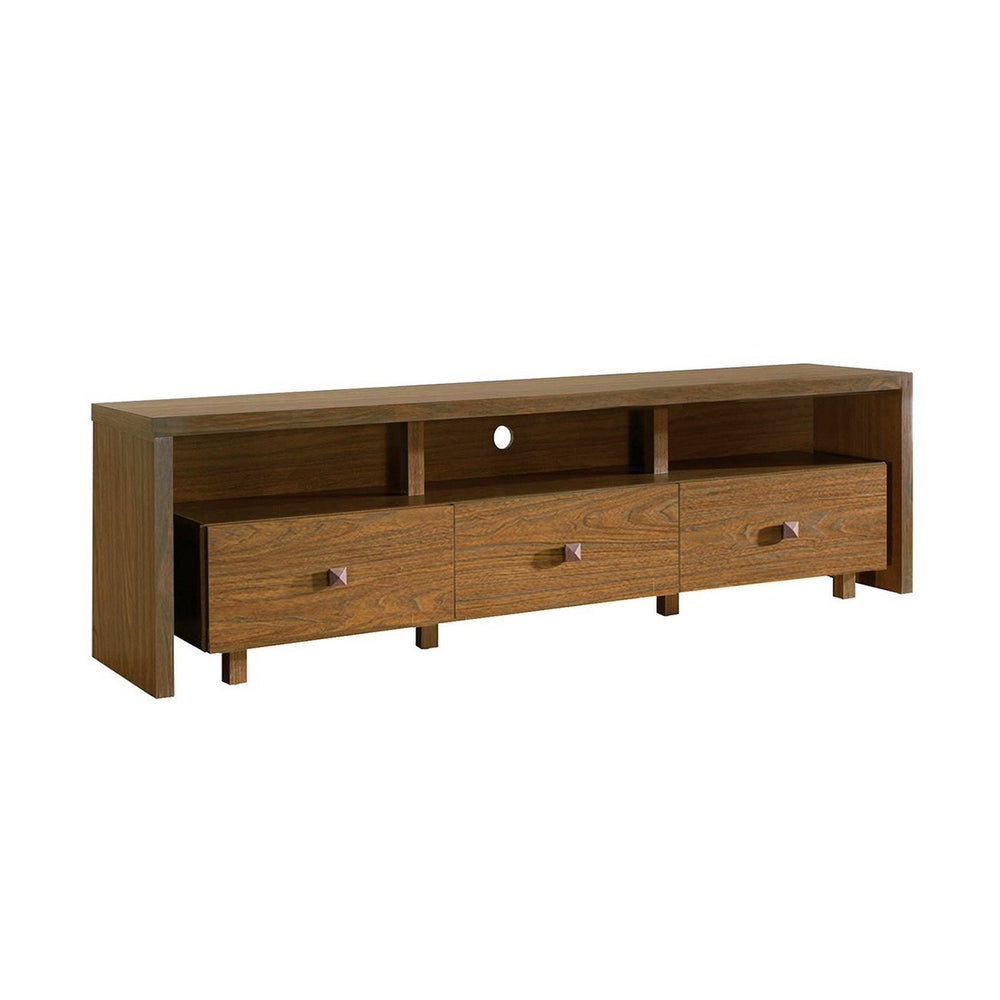 Urban Designs Elegant TV Stand For TV Up To 75 with Storage - Walnut