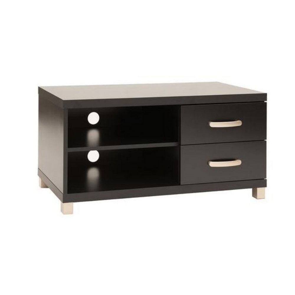Urban Designs Modern TV Stand with Storage For TV Up To 40 - Black