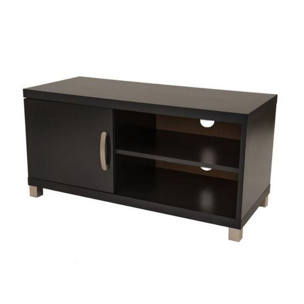 Urban Designs Modern TV Stand with Storage For TV Up To 40 - Black