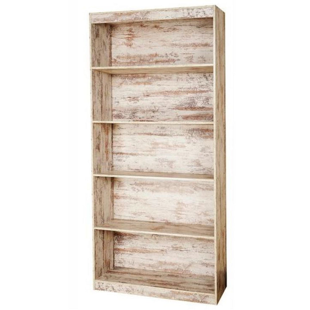 Urban Designs Home 5 Shelf Bookcase - White Wash