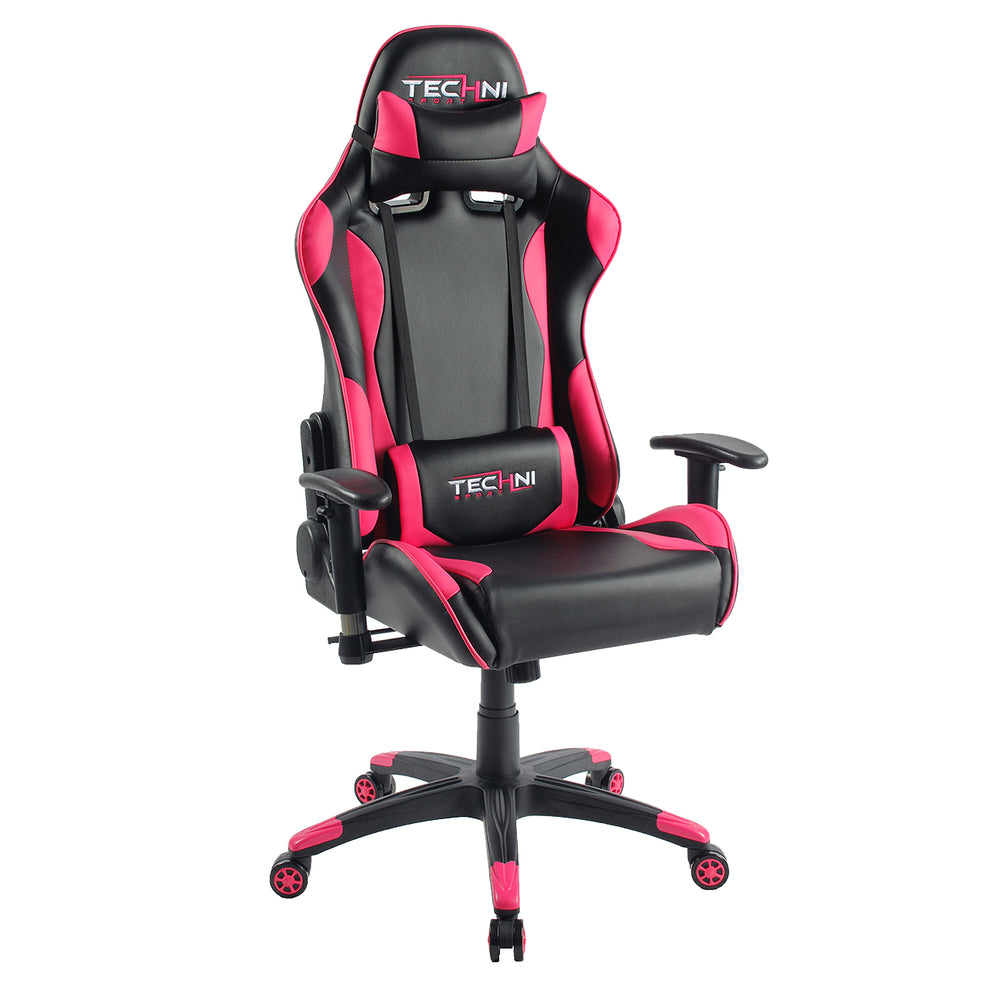 Techni Sport Home Office Racing Style PC Gaming Chair - Pink