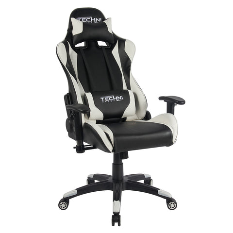 Techni Sport Home Office Racing Style PC Gaming Chair - White