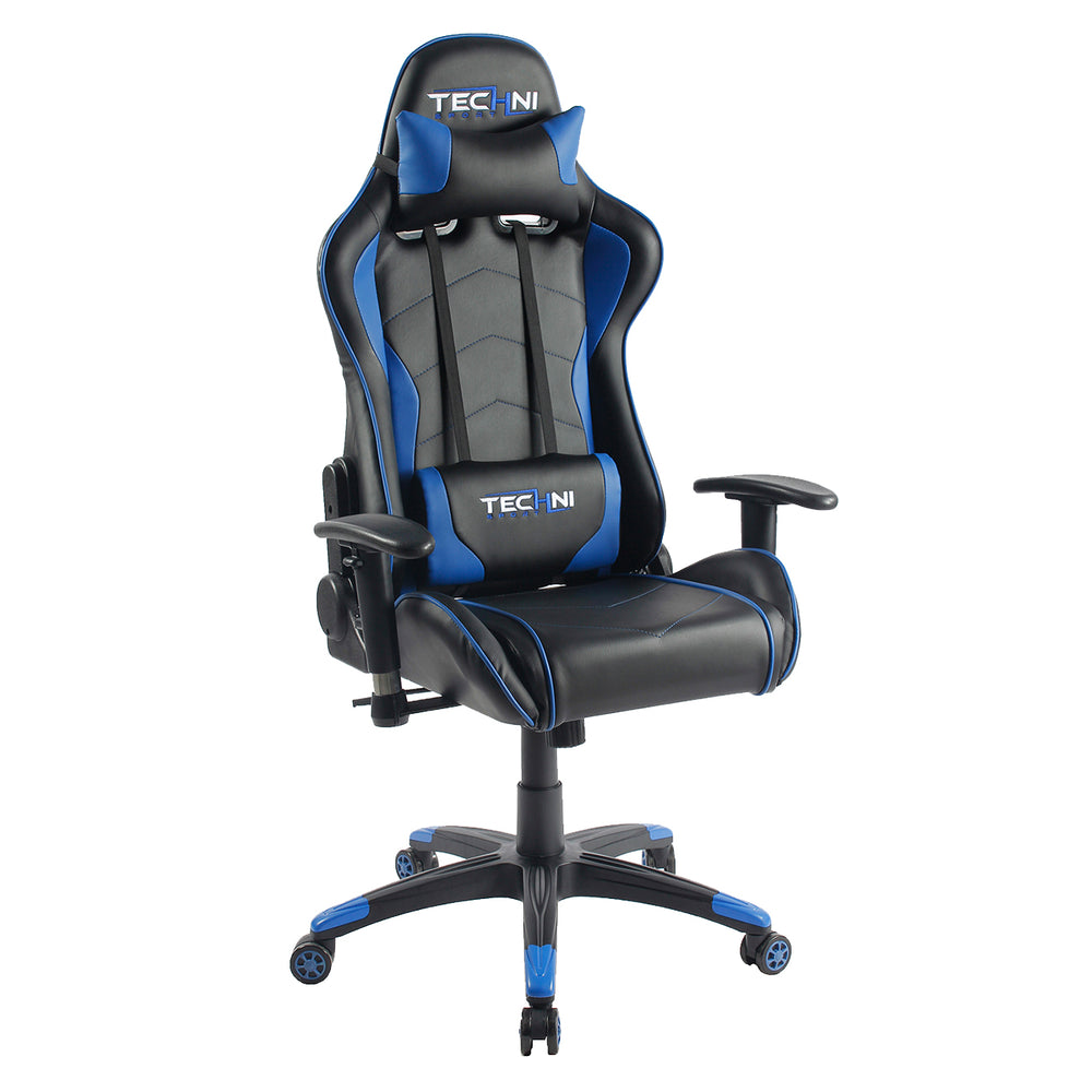 Techni Sport Home Office Racing Style PC Gaming Chair - Blue