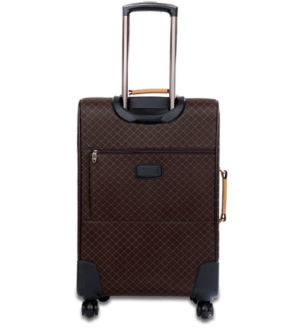 Rioni Signature 21" Upright Spinner Luggage Suitcase - Signature Brown