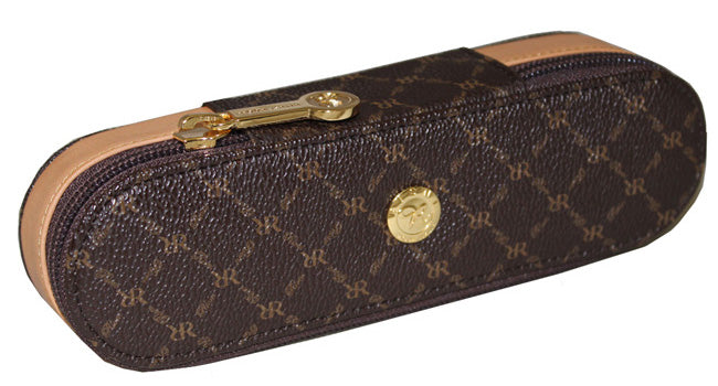 Rioni Signature Sunglasses Eyeglass Case - Brown