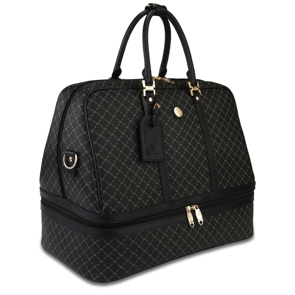 Rioni Signature Duffel Dome Traveler Handbag - Signature Black