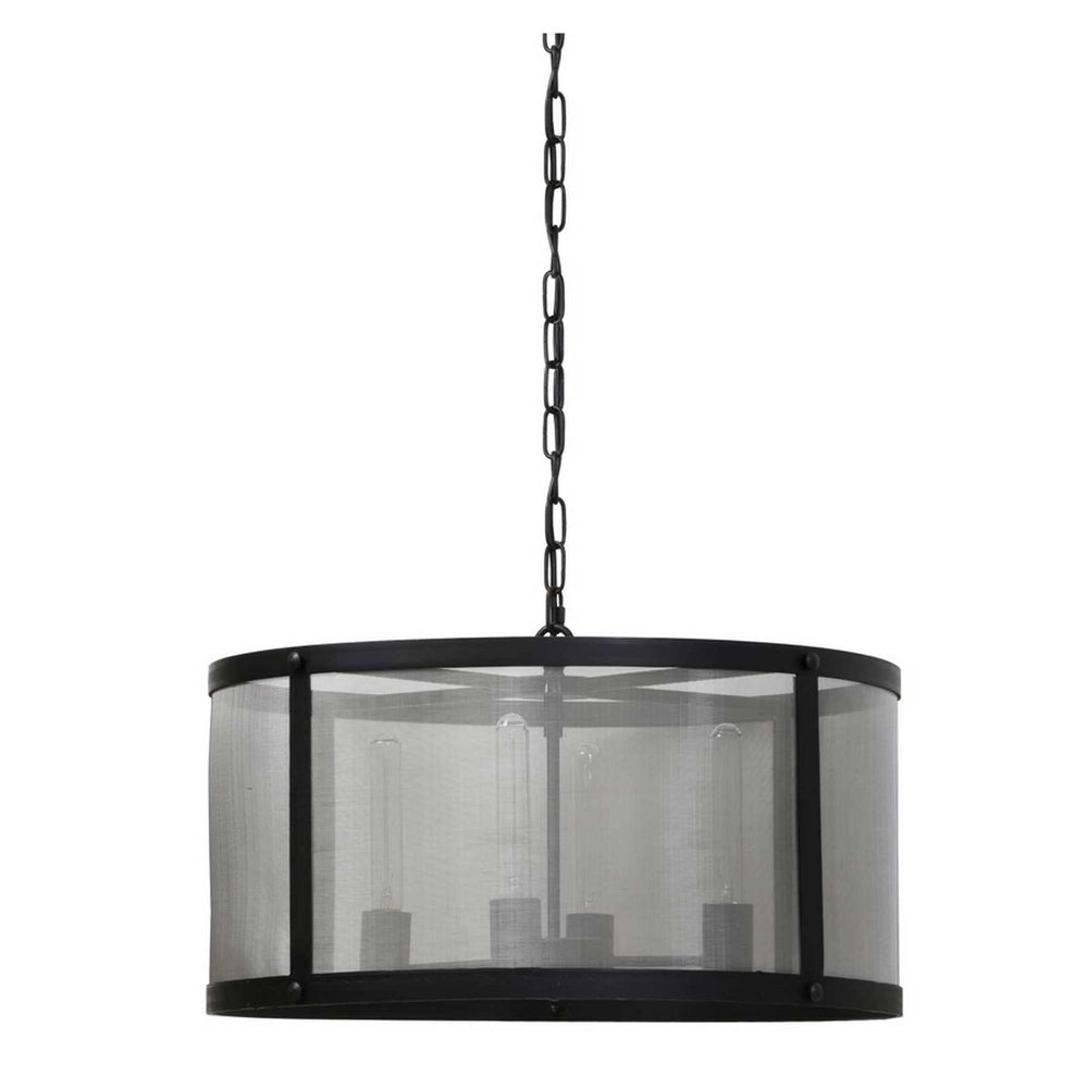 Urban Designs 23.5-Inch Industrial Chic Hanging Lamp Black