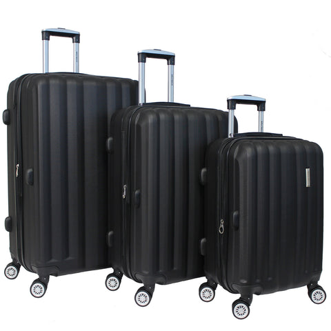 World Traveler Adventure 3-piece Hardside Lightweight Spinner Luggage Set