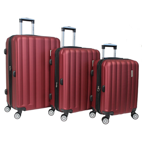 World Traveler Adventure 3-piece Hardside Lightweight Spinner Luggage Set
