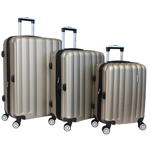 World Traveler Adventure 3-piece Hardside Lightweight Spinner Luggage Set