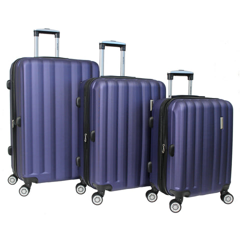 World Traveler Adventure 3-piece Hardside Lightweight Spinner Luggage Set